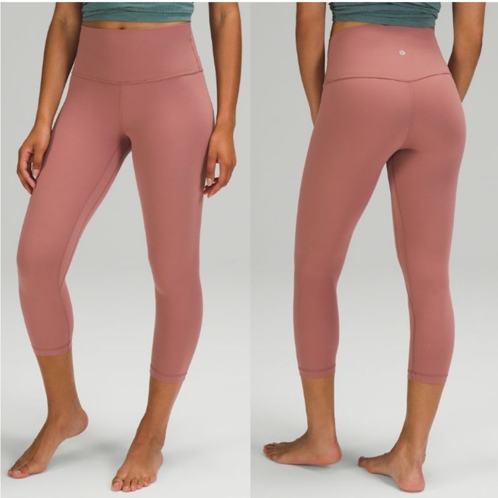 Lululemon Align High-Rise Crop 21" Legging In Spiced Chai Pink/Mauve Size 18